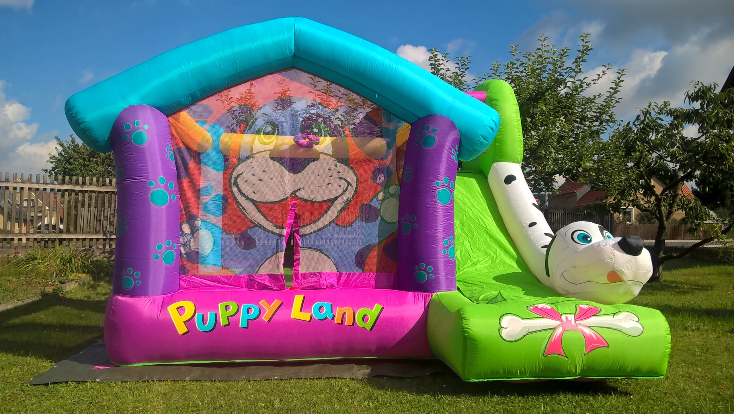 Hüpfburg Puppyland front